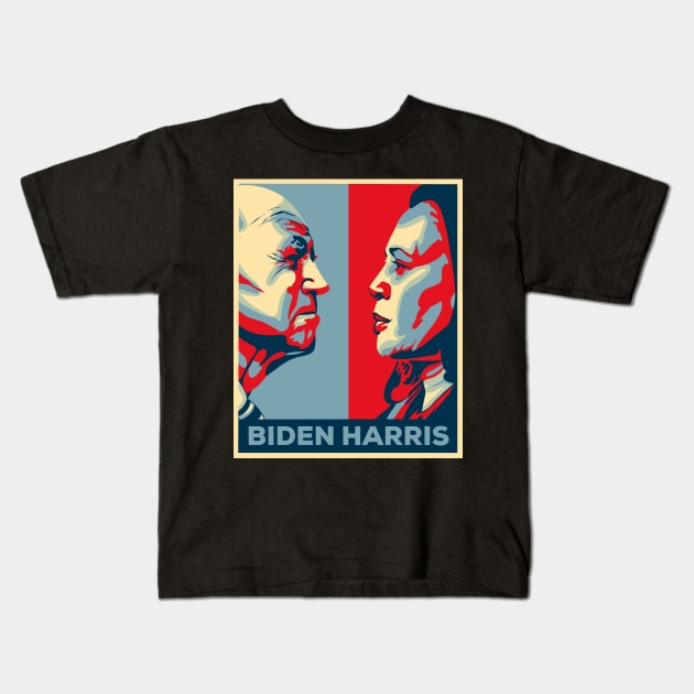 joe biden kamala harris 2020 (hope poster remake) Kids T-Shirt by acatalepsys 